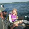 9 year old Miriam is all smiles after this pike fight