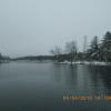 A view of the North Fork River section of the Chippewa Flowage on Wisconsin opener.  May 4, 2013    This was the only open water in the Hayward area!